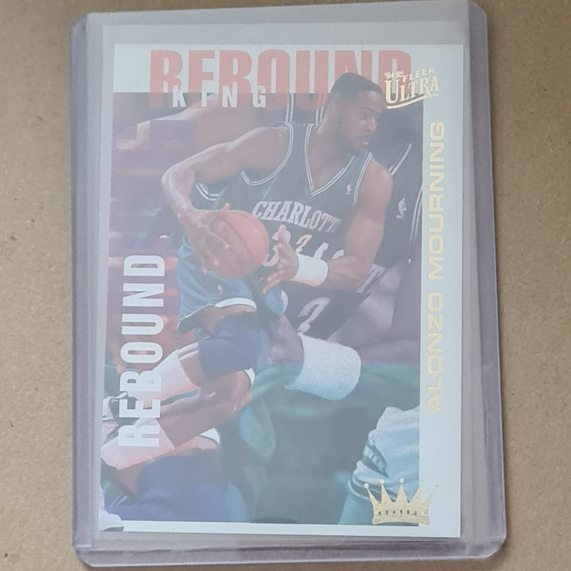 Alonzo Mourning 1995 Fleer Ultra 94-95 Rebound King 3 of 10 NBA Basketball Charlotte Hornets Excellent Sleeved