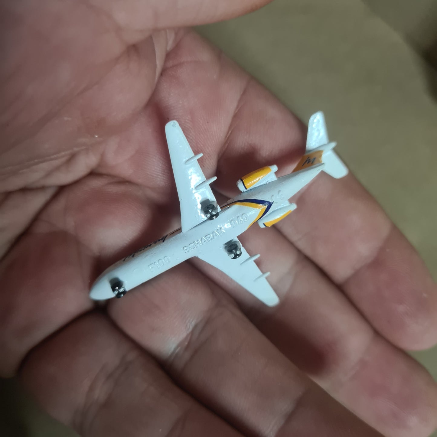 Schabak 1:600 Fokker F-100 Midway Airlinesdiecast plane 940/184 VGC Boxed
