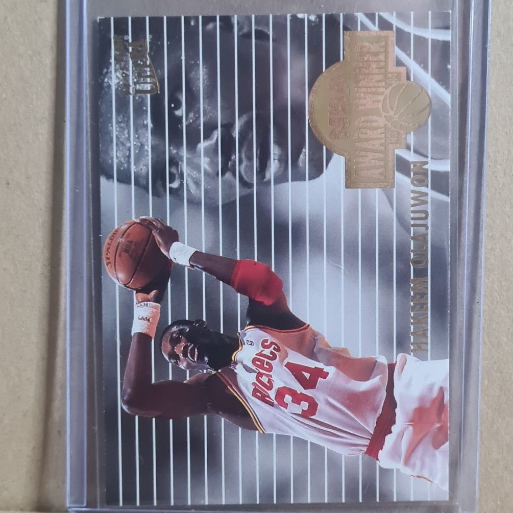 Hakeen Olajuwon 1994 Fleer Ultra 94-95 award winners 3 of 4 NBA Basketball Houston Rockets Excellent Sleeved