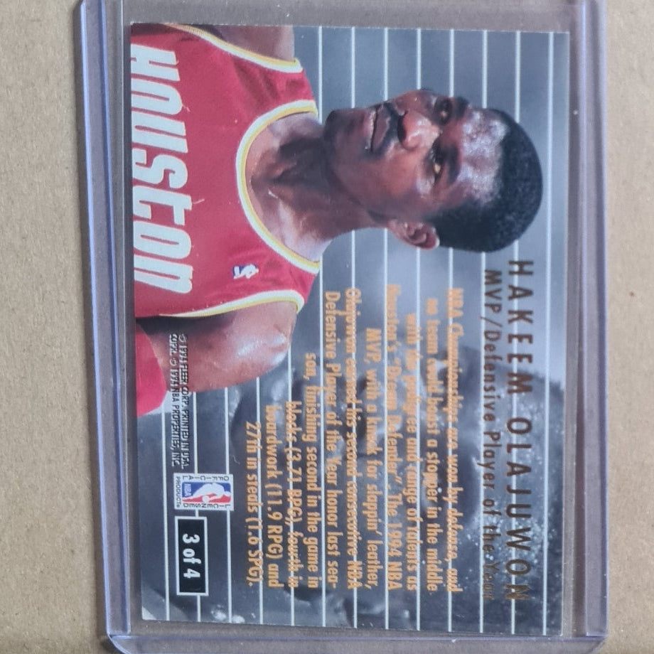 Hakeen Olajuwon 1994 Fleer Ultra 94-95 award winners 3 of 4 NBA Basketball Houston Rockets Excellent Sleeved
