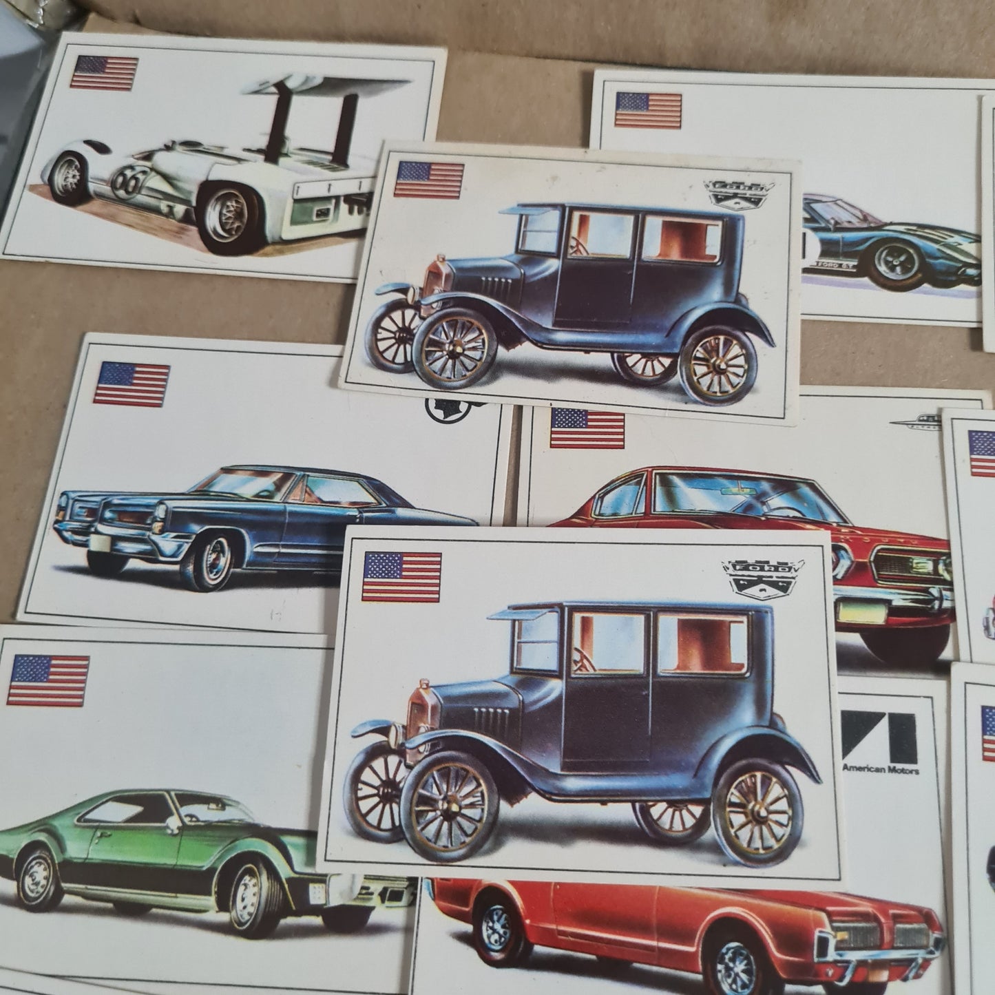 Famous Cars by Top Sellers LTD Trading cards 70's "American makes" bundle x20