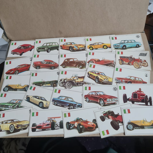 Famous Cars by Top Sellers LTD Trading cards 70's "Italian makes" bundle x25