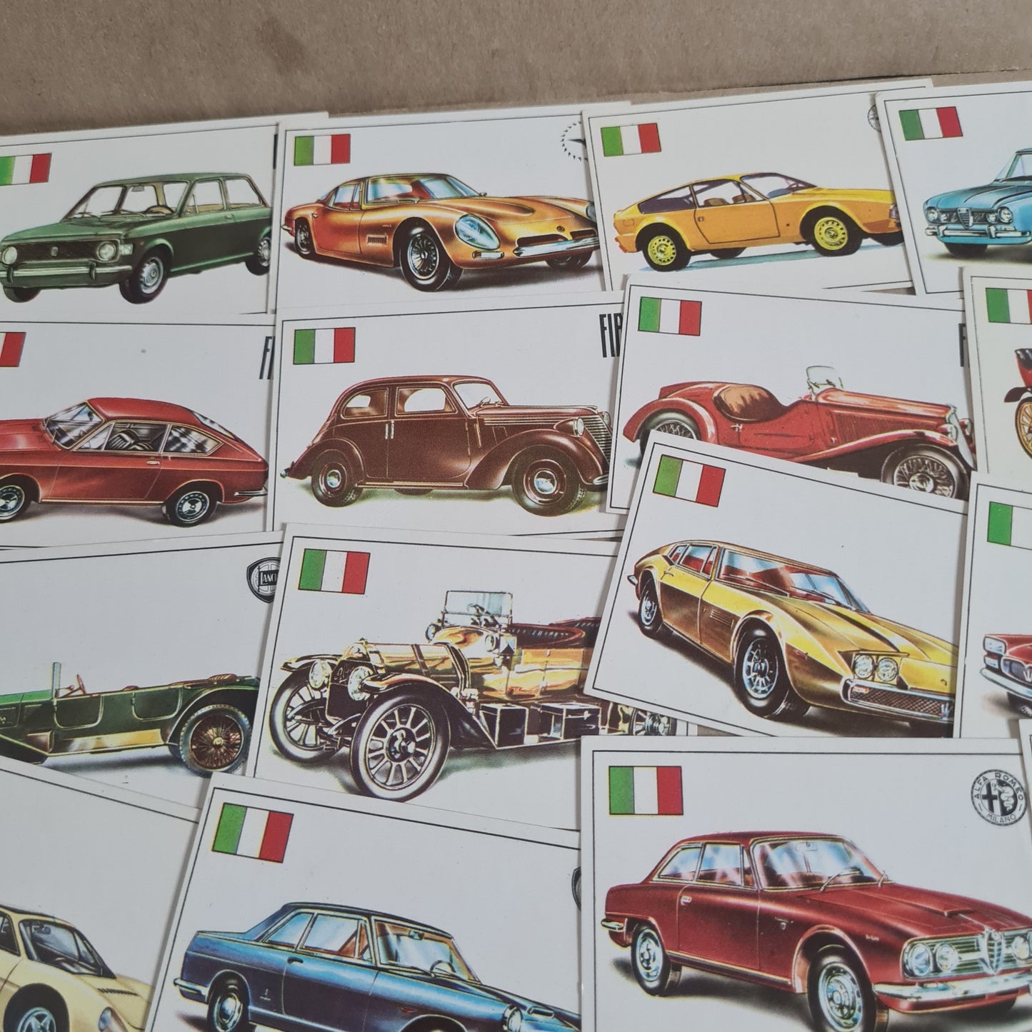 Famous Cars by Top Sellers LTD Trading cards 70's "Italian makes" bundle x25