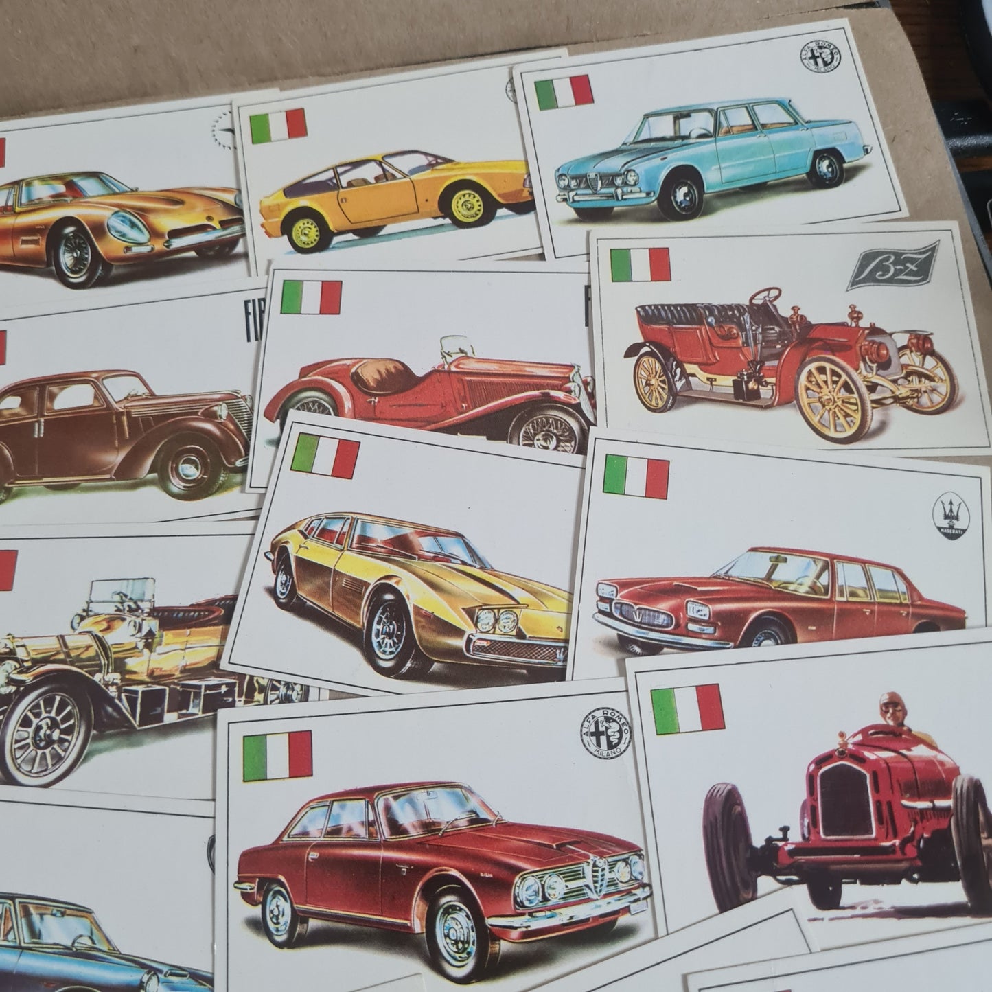 Famous Cars by Top Sellers LTD Trading cards 70's "Italian makes" bundle x25