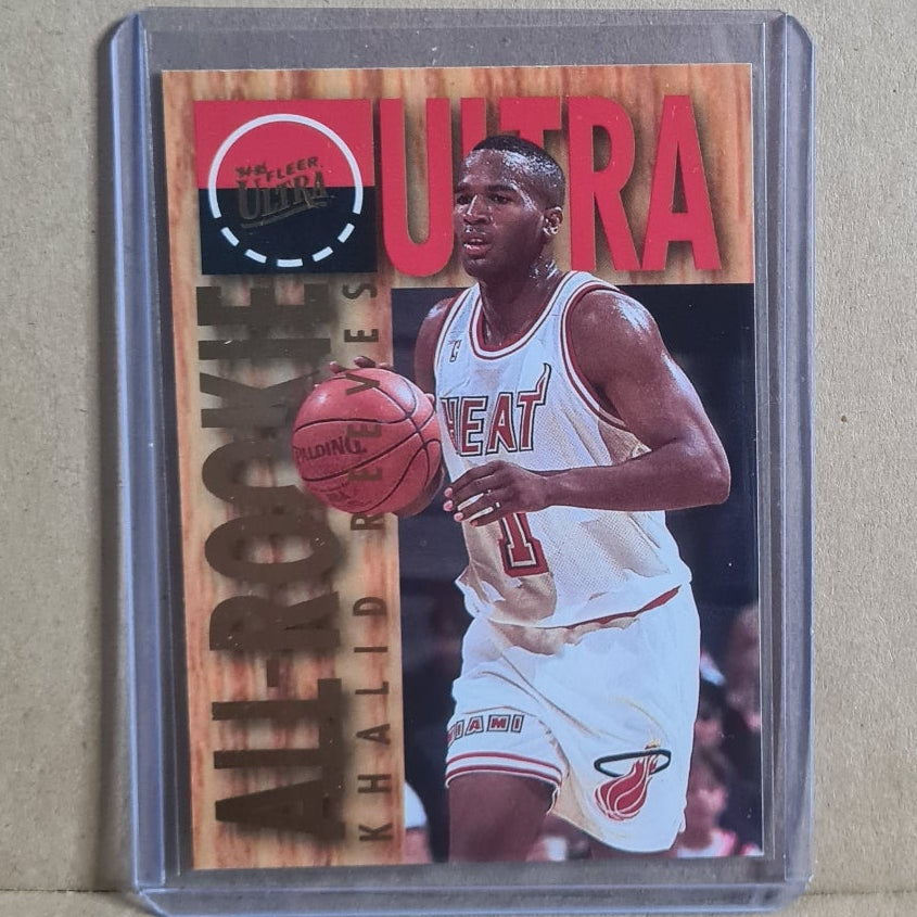 Khalid Reeves 1995 Fleer Ultra 94-95 All-Rookie RC 10 of 15 NBA Miami Heat Excellent 
