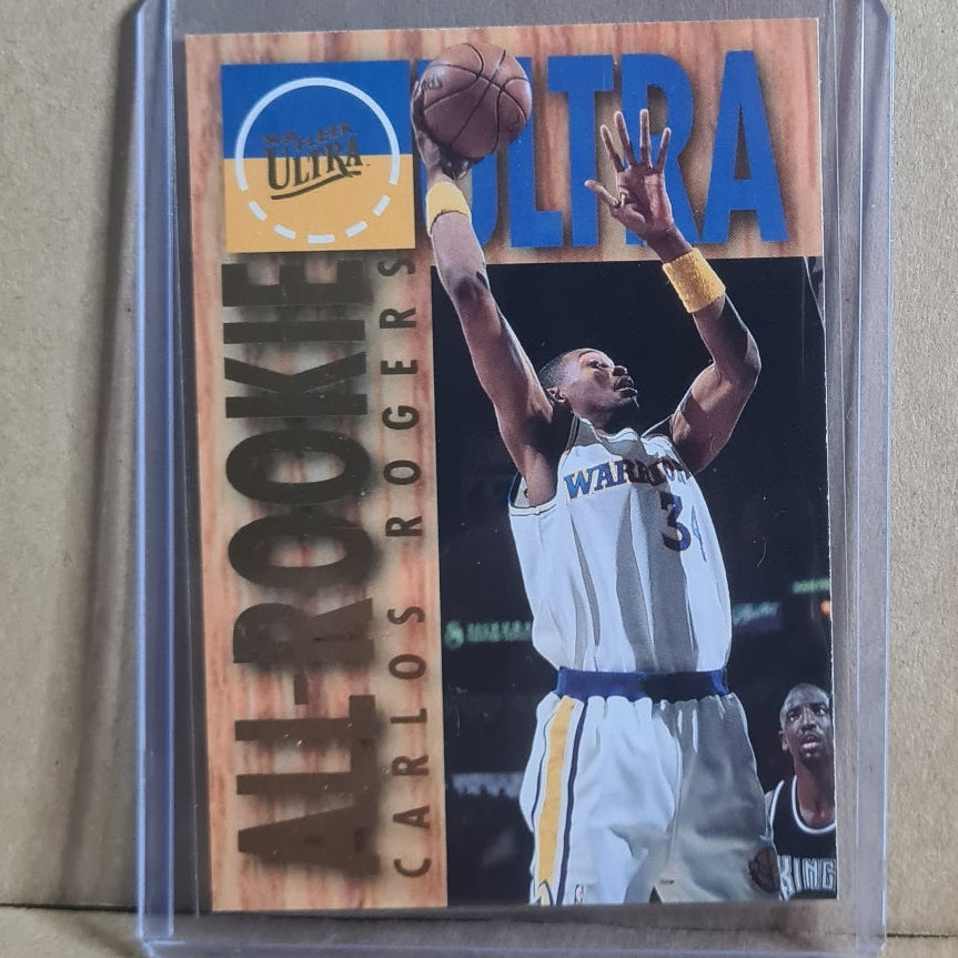 Carlos Rogers 1995 Fleer Ultra 94-95 All-Rookie RC 12 of 15 NBA Golden State Warriors Excellent 