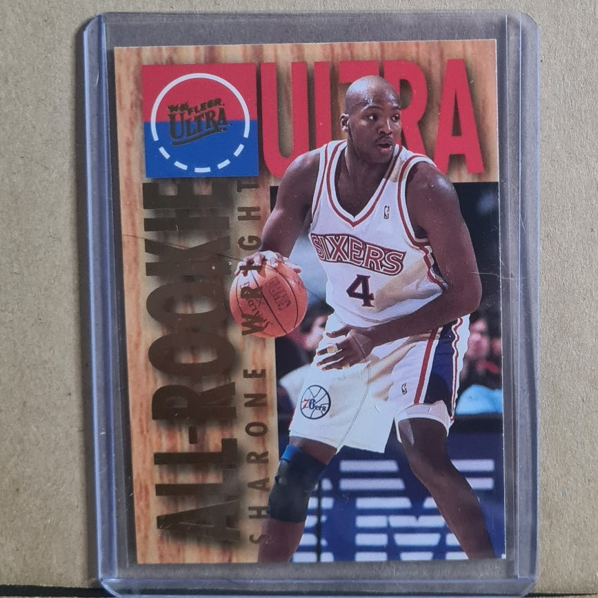 Sharone Wright 1995 Fleer Ultra 94-95 All-Rookie RC 15 of 15 NBA Philadelphia 76ers Excellent 