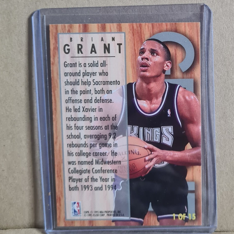 Brian Grant 1995 Fleer Ultra 94-95 All-Rookie RC 1 of 15 NBA Sacramento Kings Excellent