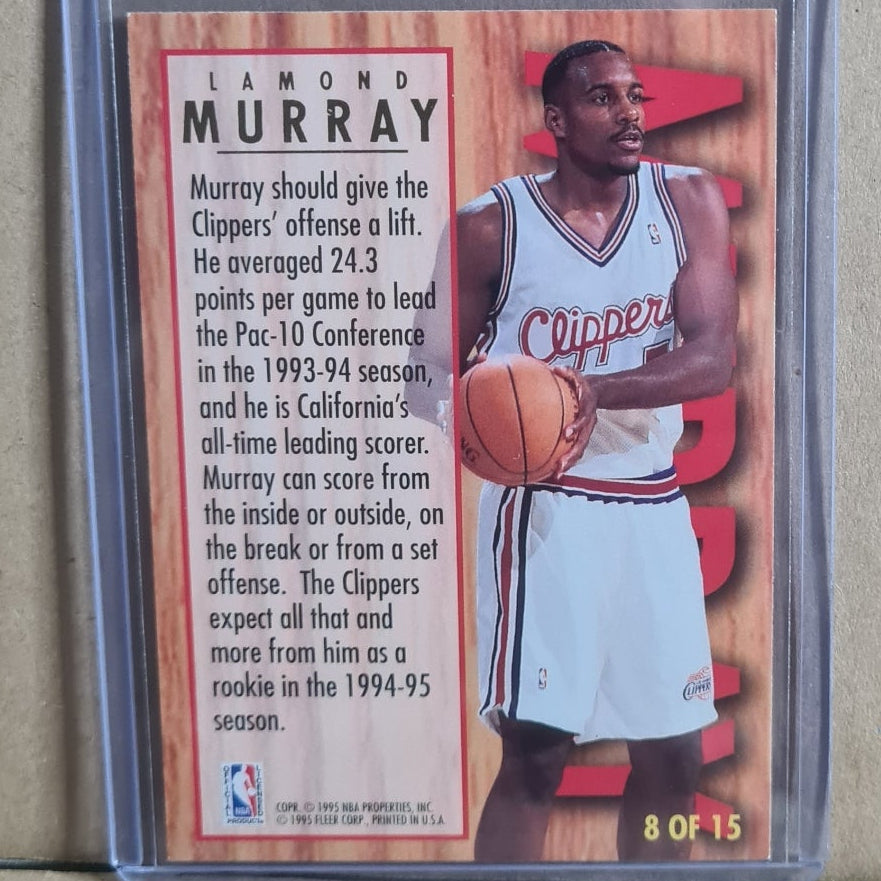 Lamond Murray 1995 Fleer Ultra 94-95 All-Rookie RC 8 of 15 NBA LA Clippers Excellent