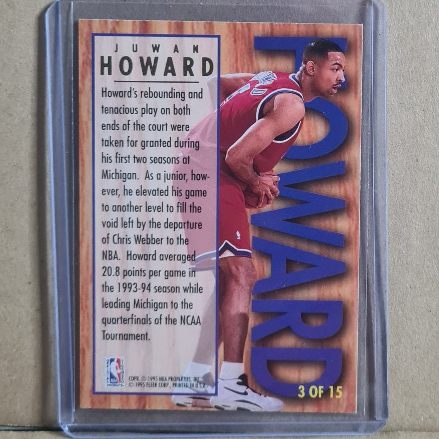 Juwan Howard 1995 Fleer Ultra 94-95 All-Rookie RC 3 of 15 NBA Basketball Washington Bullets Excellent 