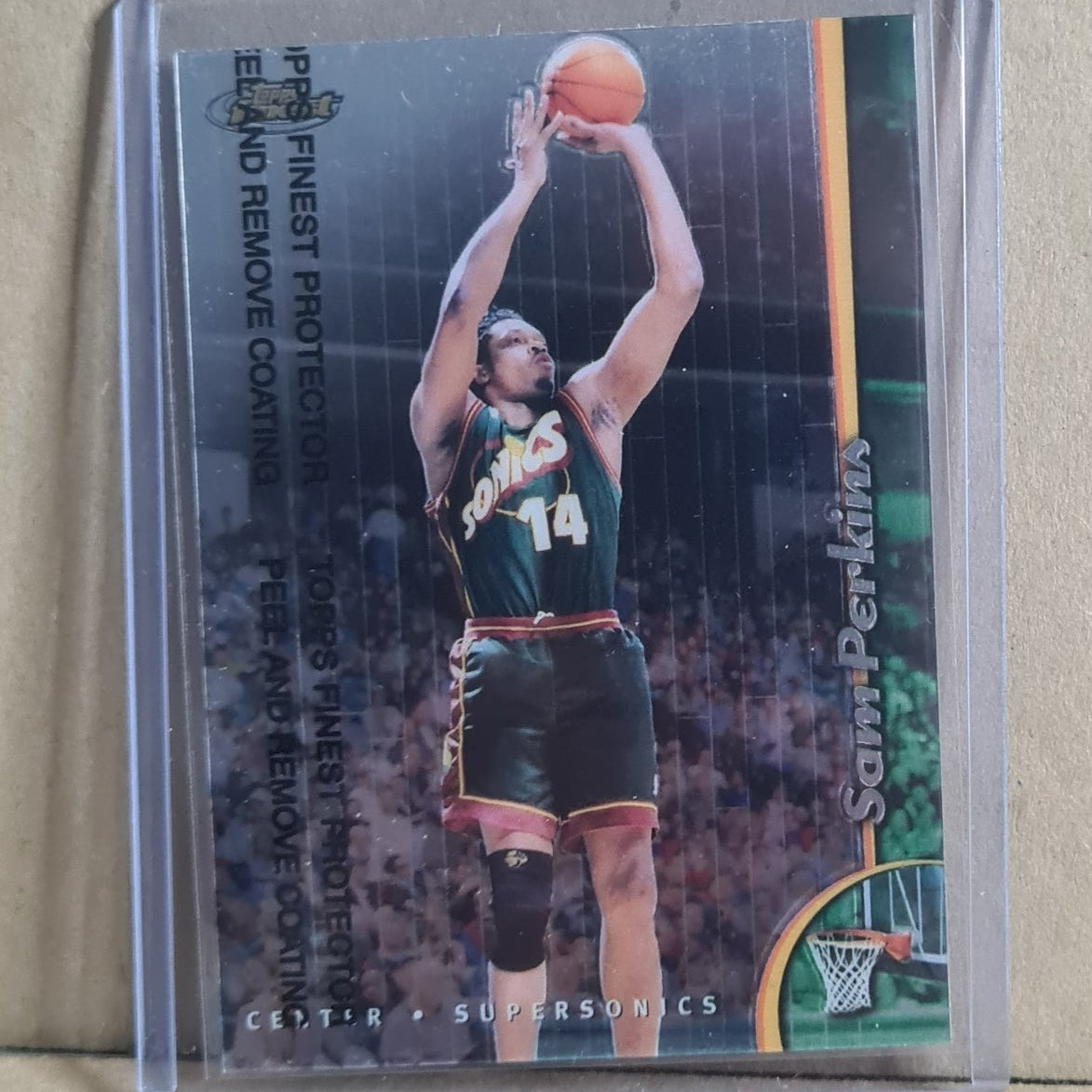 Sam Perkins Topps Finest 1998 #118 NBA Basketball Seattle Supersonics Ex- sleeved