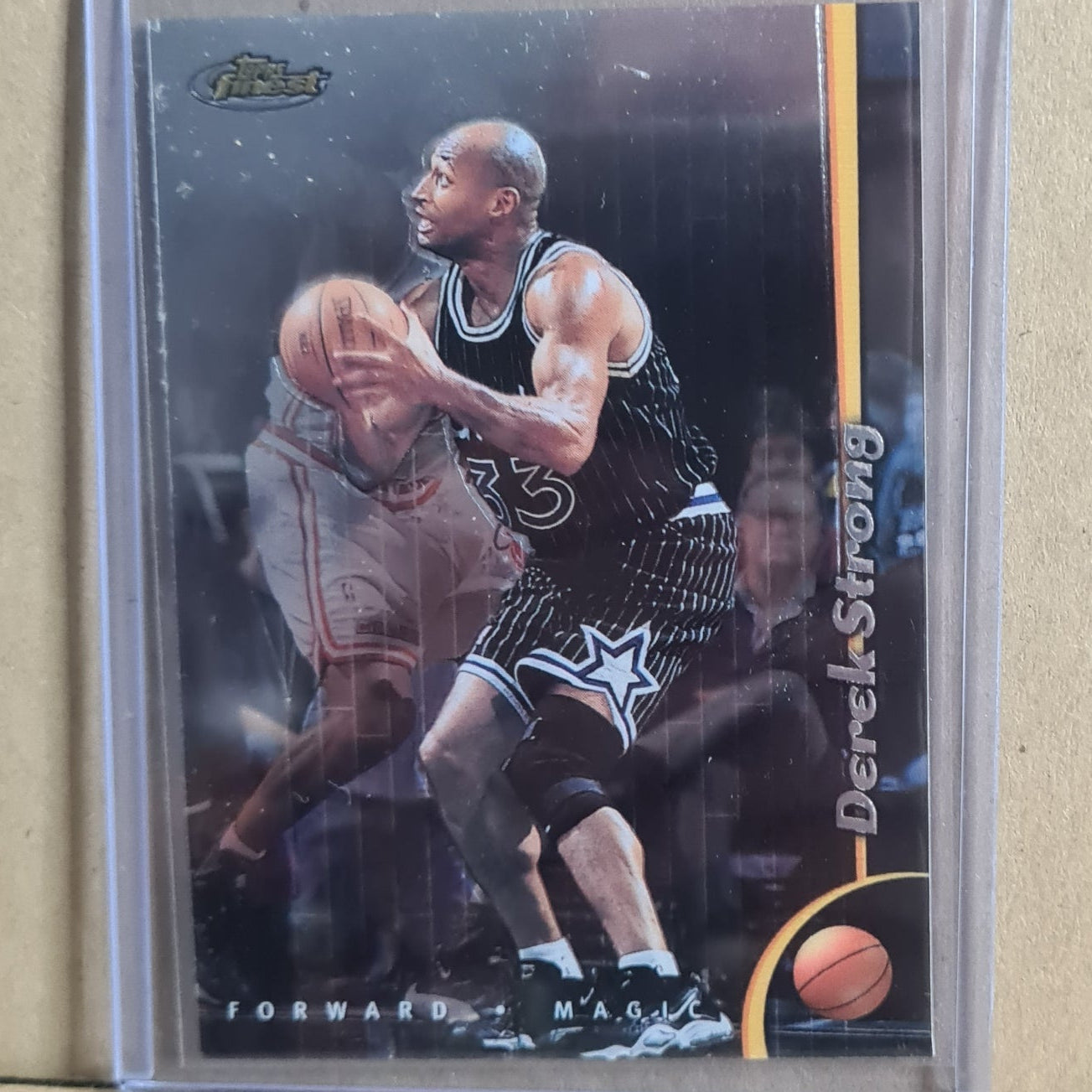 Derek Strong Topps Finest 1998 #58 NBA Basketball Orlando Magic Ex- sleeved