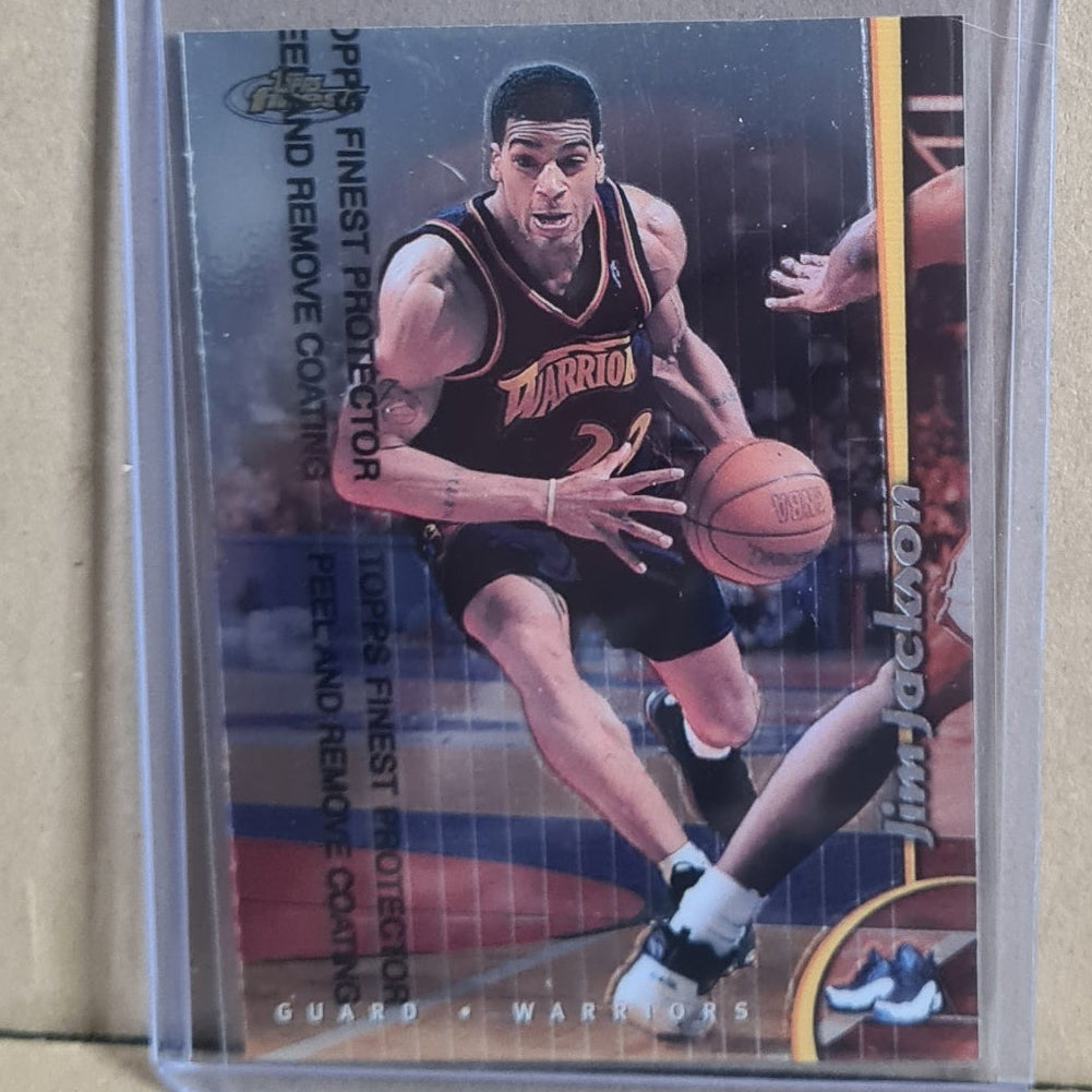 Jim Jackson Topps Finest 1998 #64 NBA Basketball Golden State Warriors Ex- sleeved