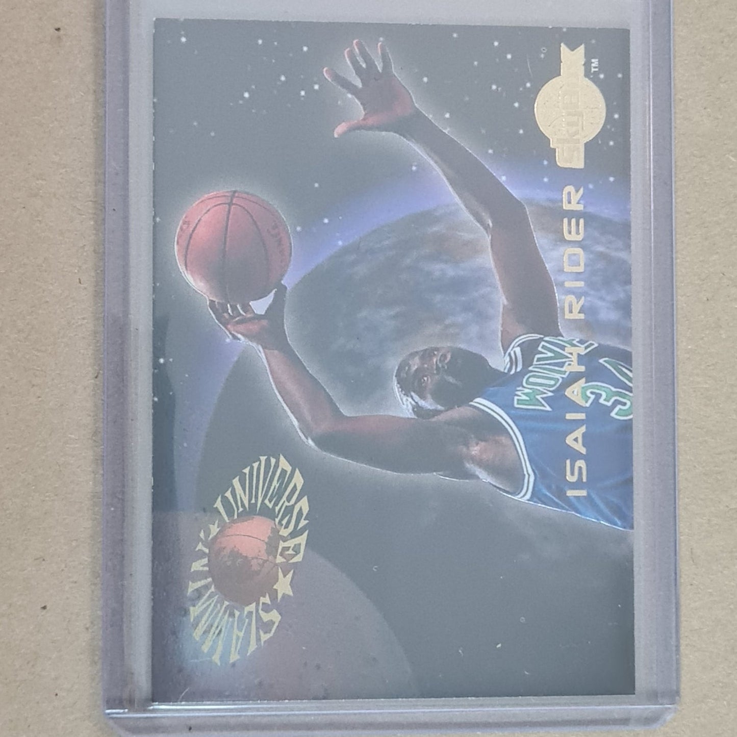 Isaiah Rider Skybox 1995 Slammin Universe #21 NBA Basketball Minnesota Timberwolves Ex- sleeved