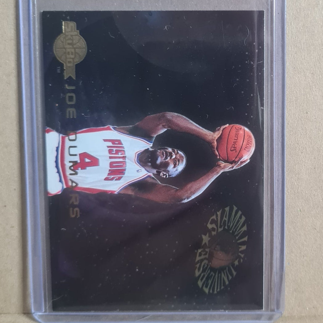 Joe Dumars Skybox 1995 Slammin Universe #SU5 NBA Basketball Detroit Pistons Ex- sleeved
