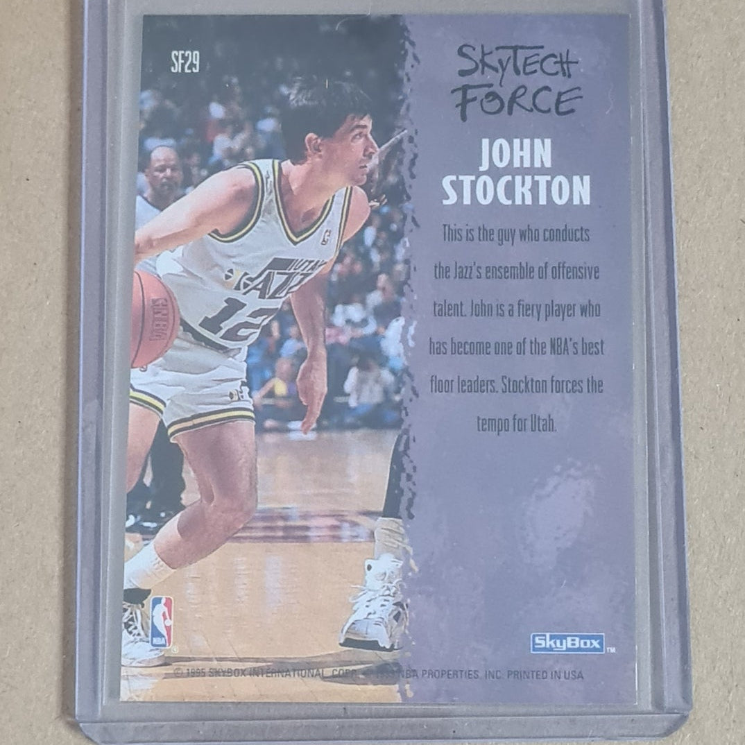 John Stockton 1996 Skybox Skytech SF29 NBA Basketball Utah Jazz Excellent Sleeved