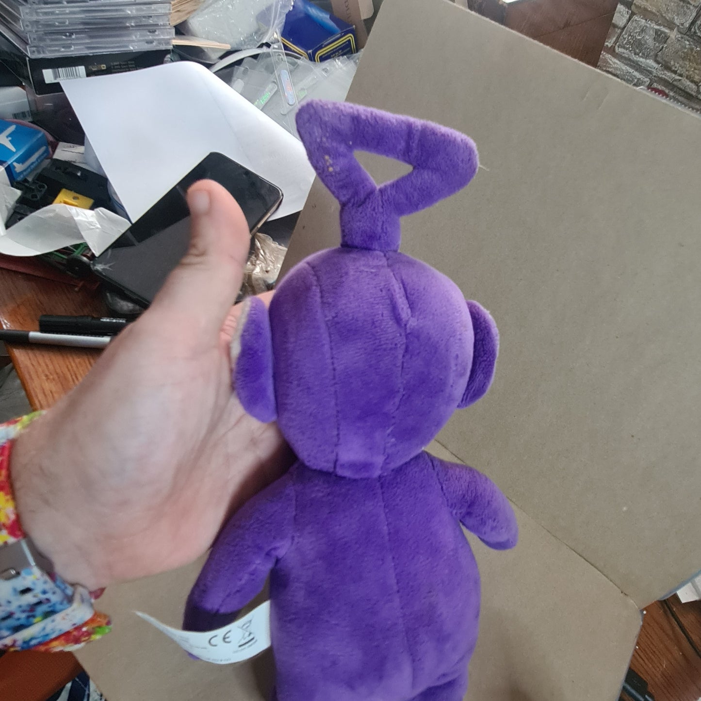 Teletubbies Tinky Winky Plush 2017 Character Options Purple Soft Toy Talking 11" used