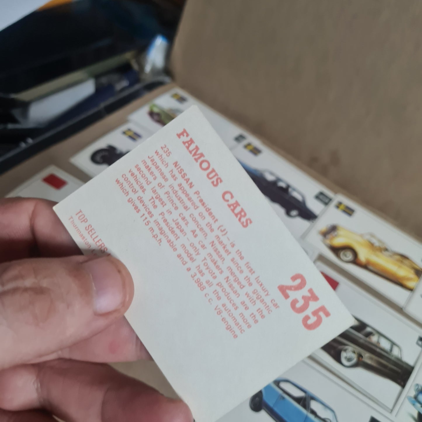 Famous Cars by Top Sellers LTD Trading cards 70's "Swedish Japan etc " bundle x15