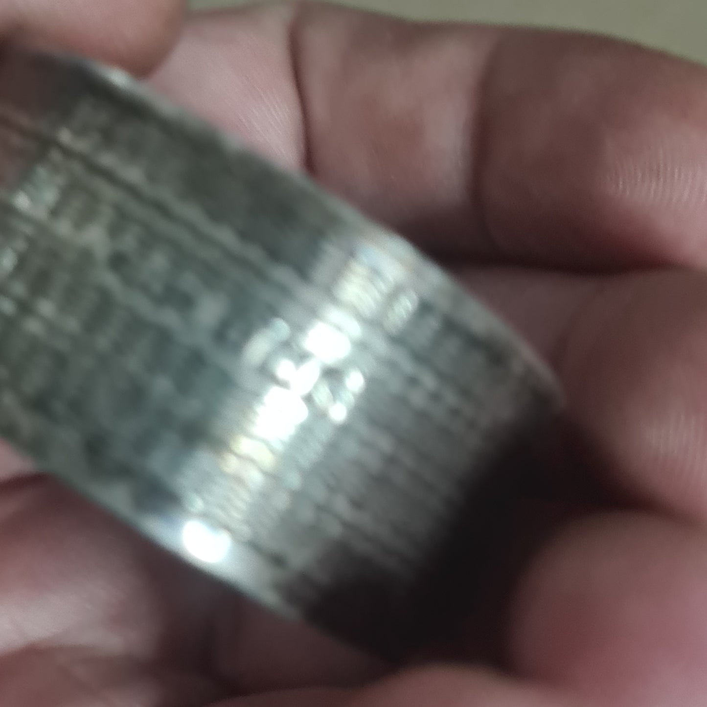 Antique silver 925 sterling hallmarked monographed napkin ring birmingham assay 18g