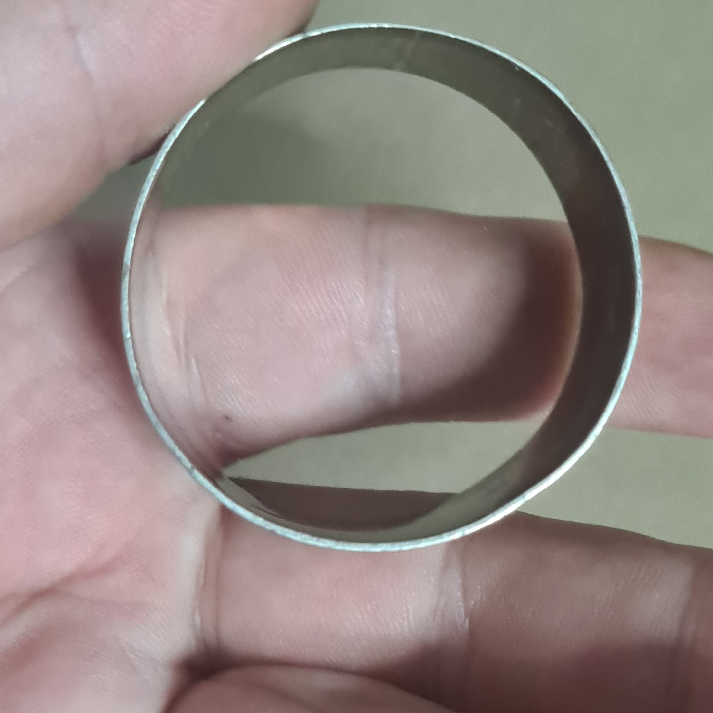 Antique silver 925 sterling hallmarked monographed napkin ring birmingham assay 18g