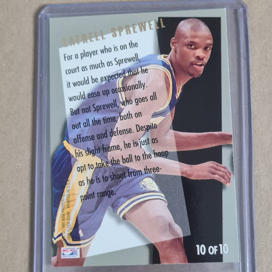 Latrell Sprewell 1995 Fleer Ultra 94-95 inside outside 10 of 10 NBA Basketball card Golden State Warriors vgc+