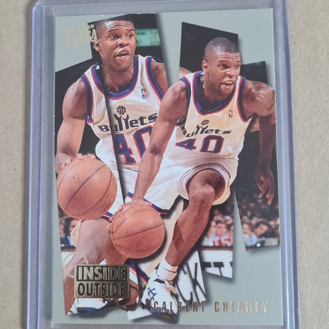 Calbert Cheaney 1995 Fleer Ultra 94-95 inside outside 3 of 10 NBA Basketball card Washington Wizards VGC
