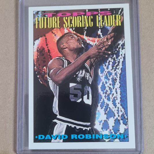 David Robinson 1994 Topps future Scoring leader #387 NBA Basketball San Antonio Spurs Excellent sleeved