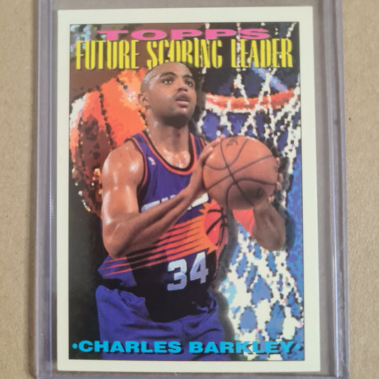 Charles Barkley 1994 Topps future Scoring leader #393 NBA Basketball Phoenix Suns Excellent sleeved