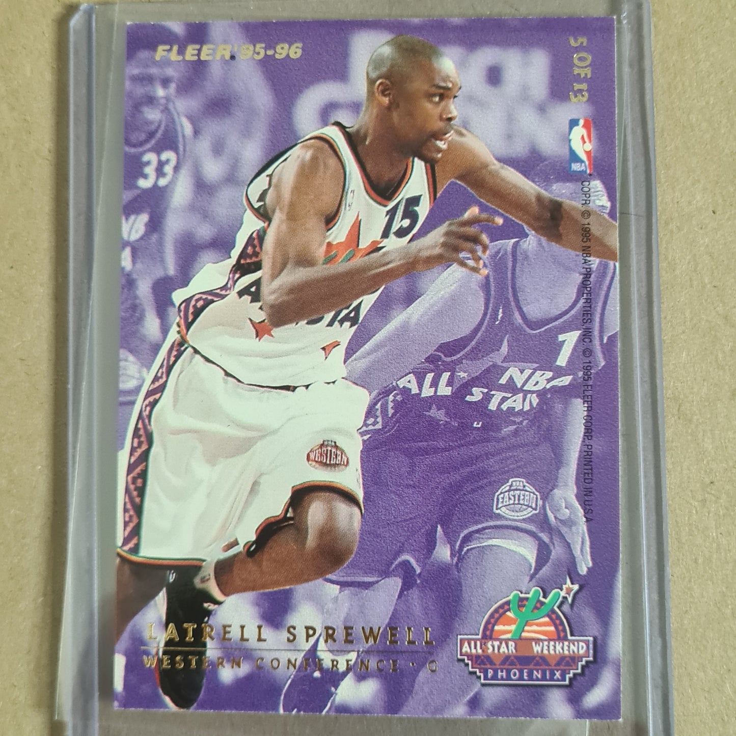 Latrell Sprewell Reggie Miller Fleer 95-96 all star wekend # 5 of 13 NBA Basketball excellent
