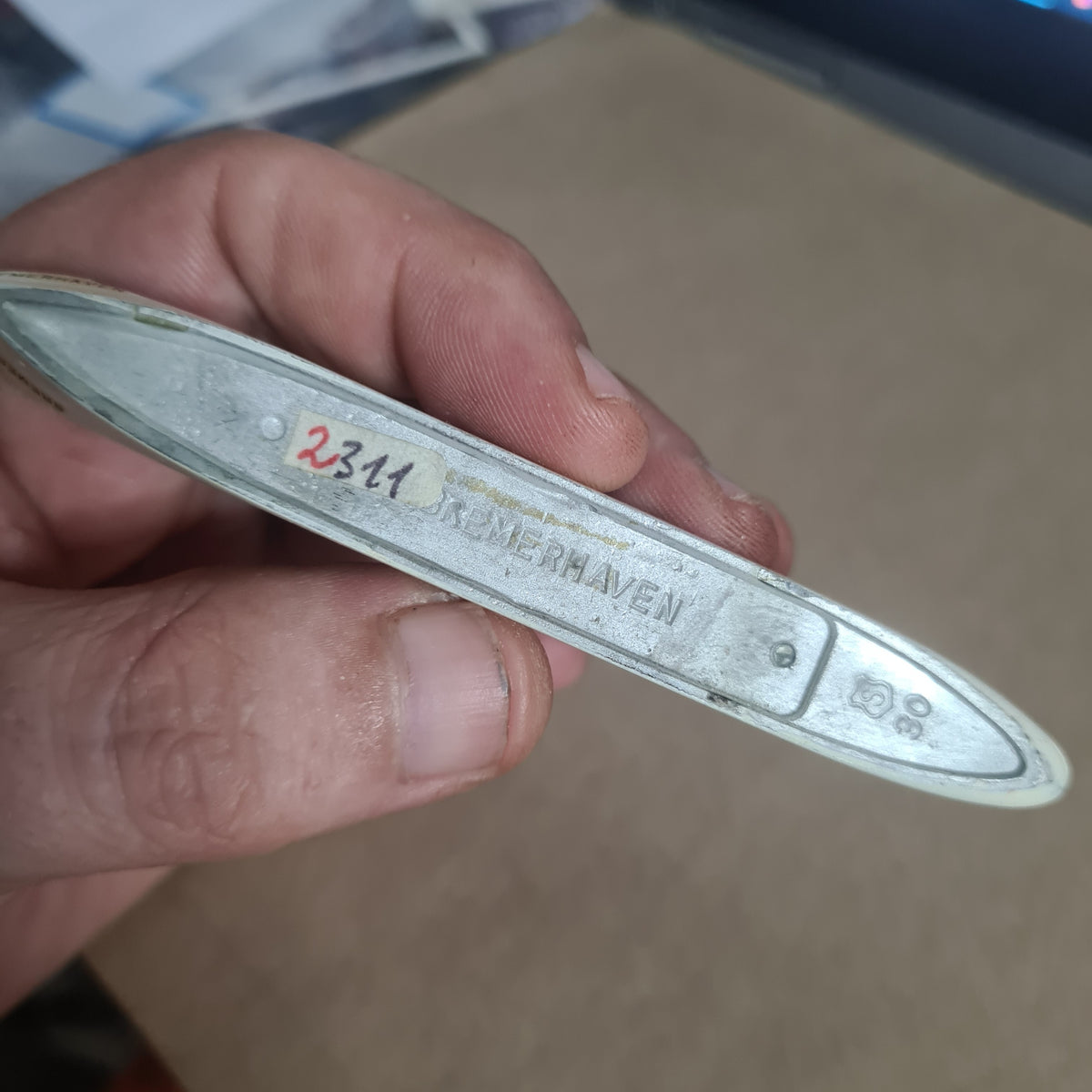 Hansa 1:1250 S-30  waterline white metal Bremerhaven ship model loose nice