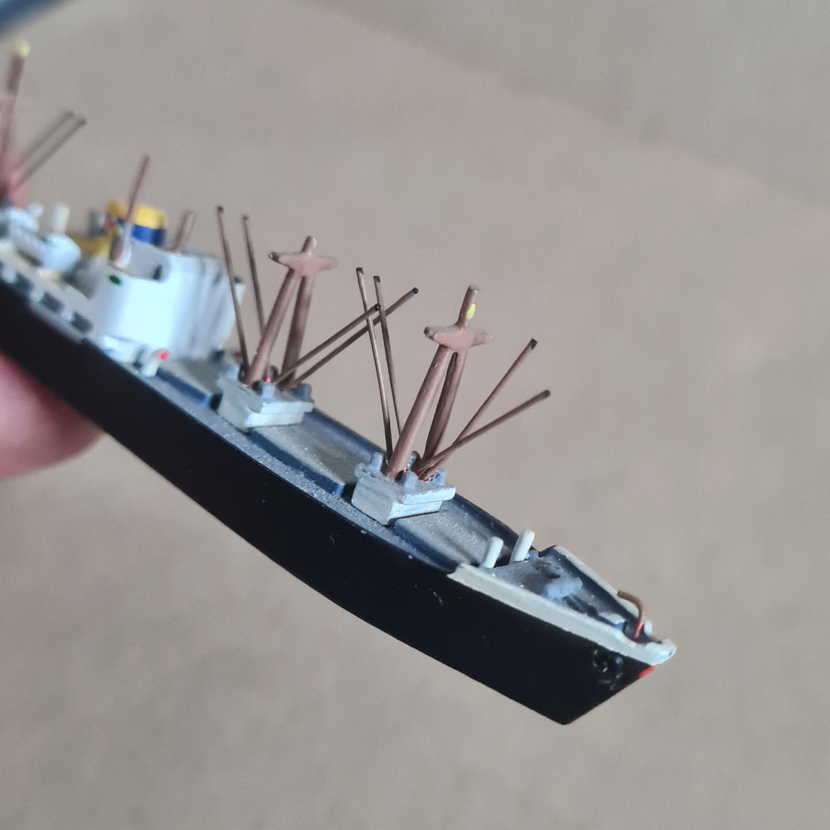 UNKNOWN Maker 1:1250  waterline white metal Nordwind B/V ship model loose nice