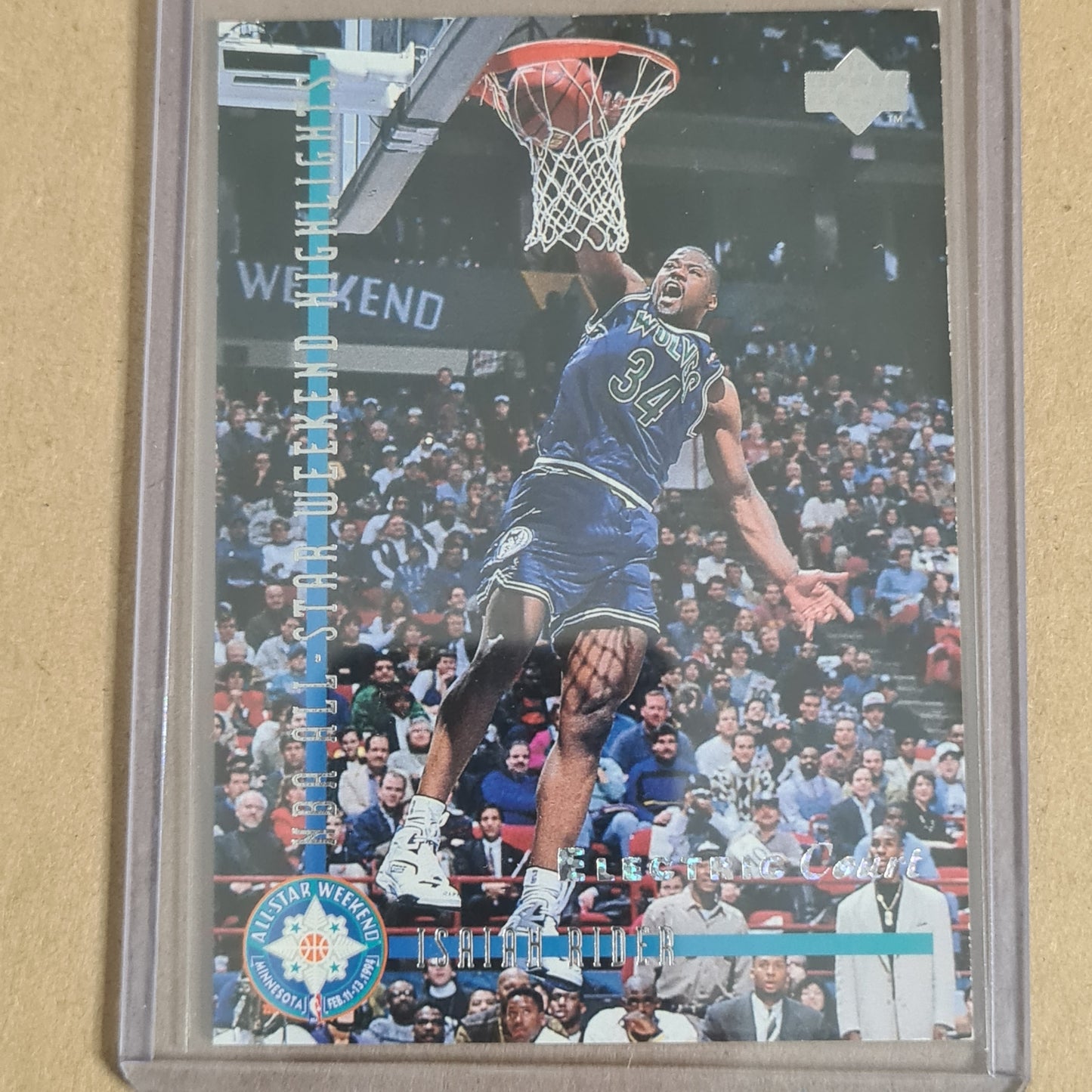 Isaiah Rider 1994 Upper-Deck all star rookie Electric Court #197 NBA Basketball card Good