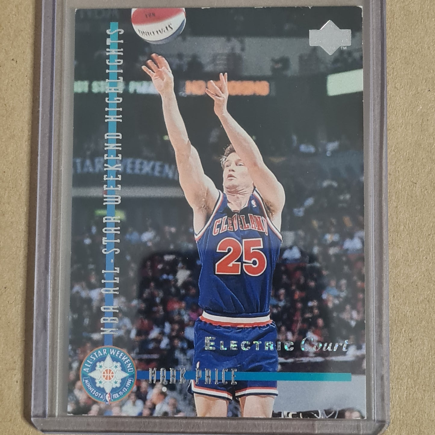 Mark Price 1994 Upper-Deck all star Electric Court #198 NBA Basketball card fair some wear