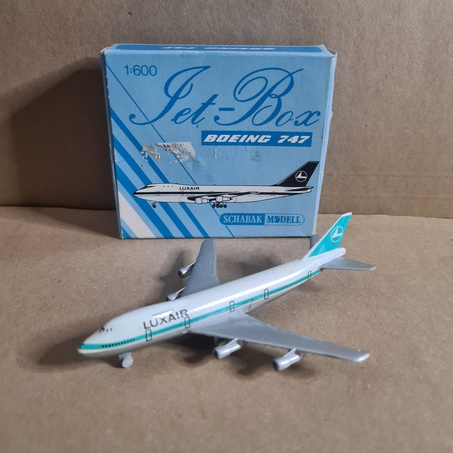 Schabak 1:600 Boeing 747 LUXAIR diecast model plane 901/17 Good boxed