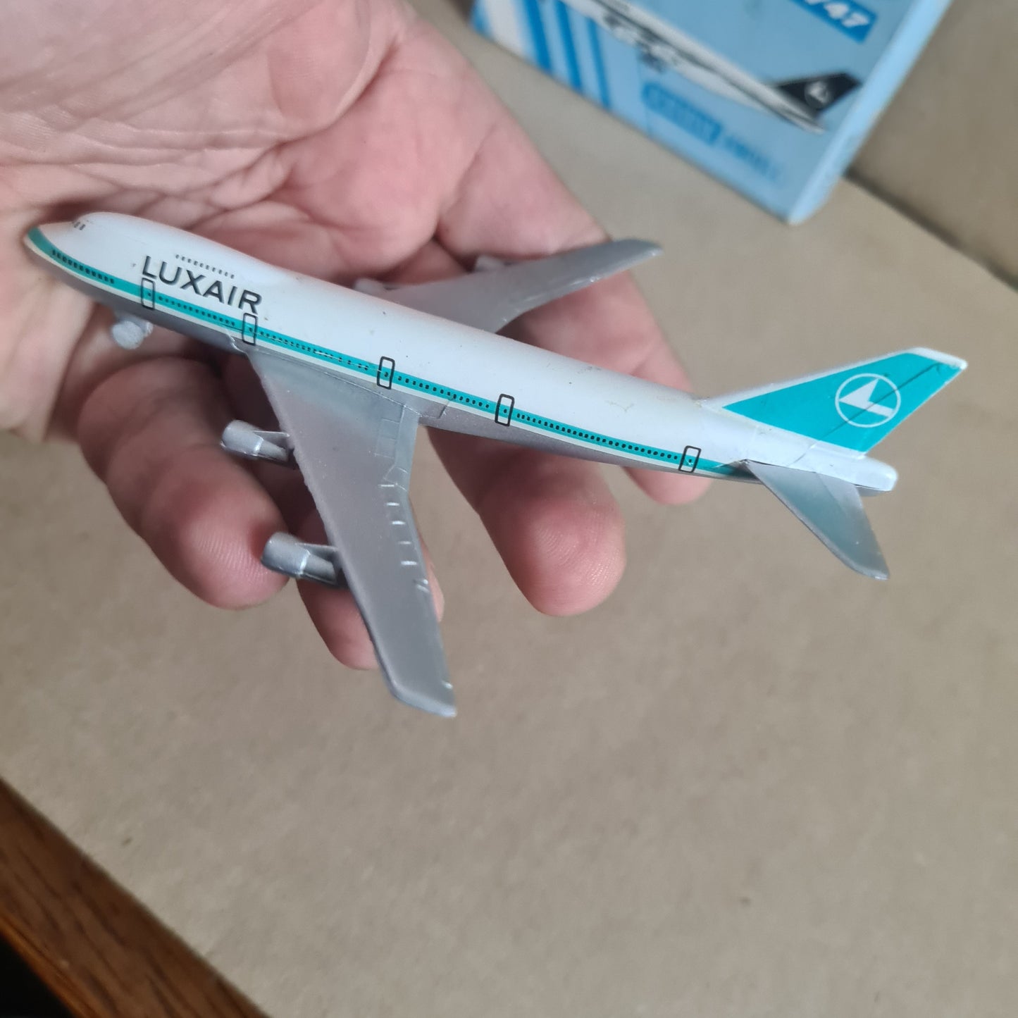 Schabak 1:600 Boeing 747 LUXAIR diecast model plane 901/17 Good boxed