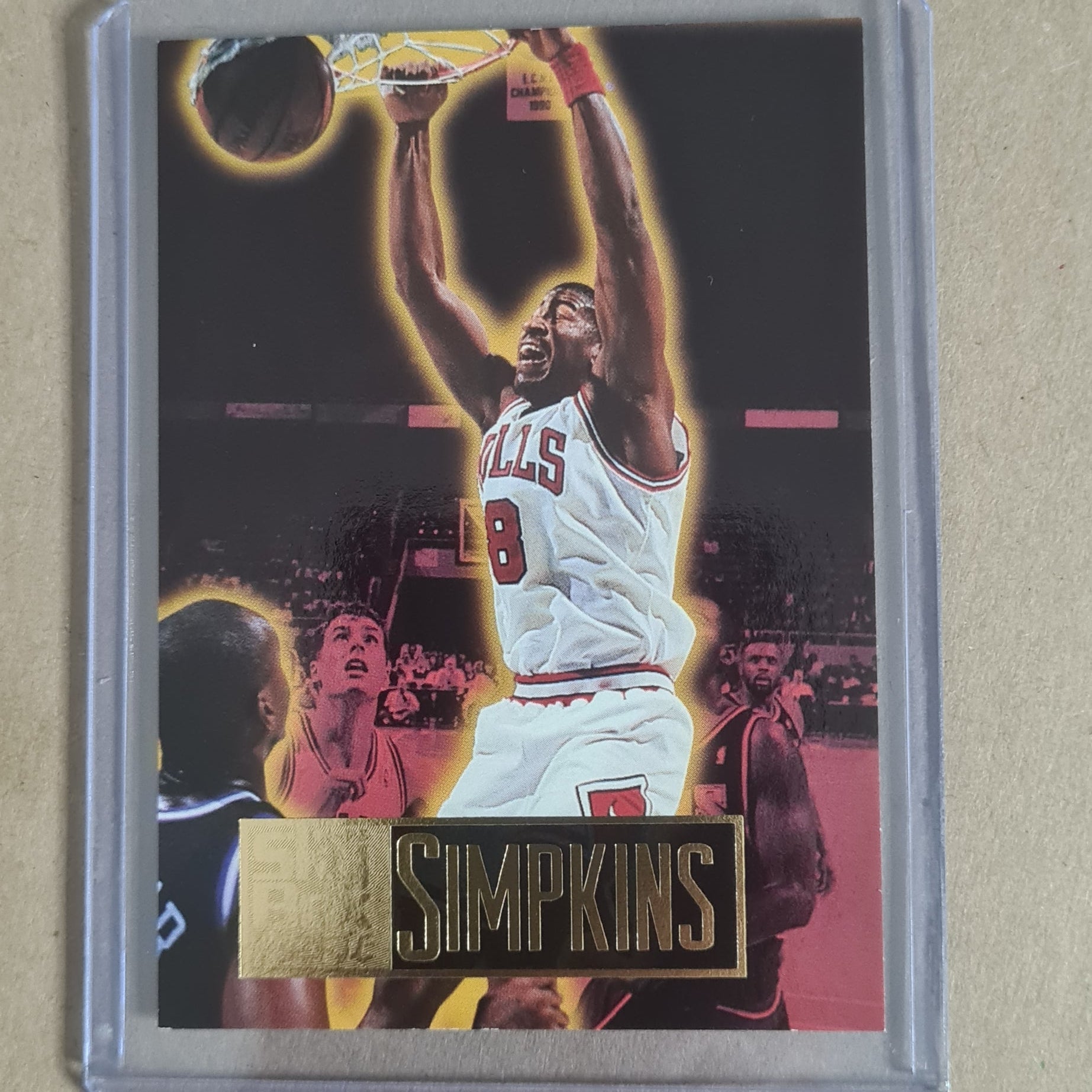Dickey Simpkins 1995 Skybox 94-95  Rookie #217 NBA Basketball Chicago Bulls excellent