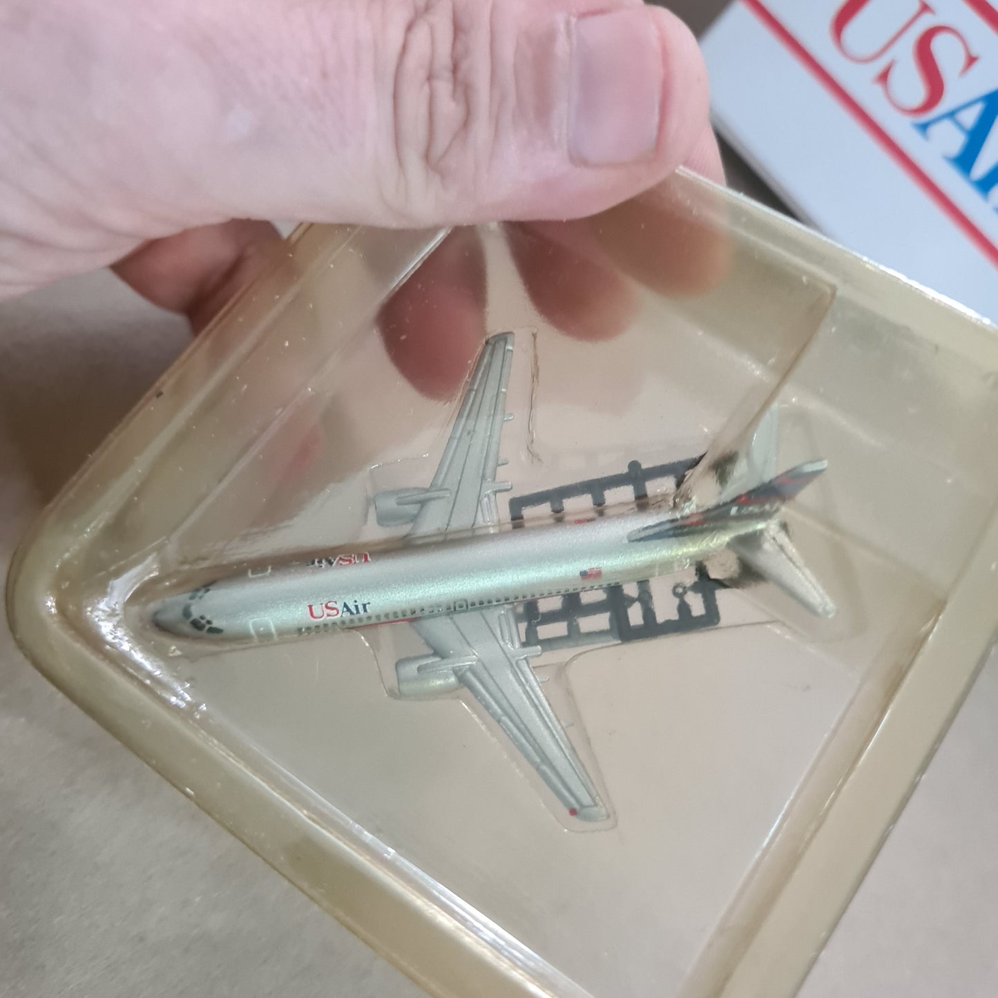 Schabak 1:600 Boeing 737-300 US Air diecast model plane 825/99 Good boxed