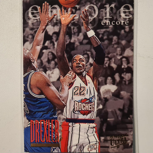 Clyde Drexler 1996 Fleer Ultra Encore #306 NBA Basketball Houston Rockets excellent