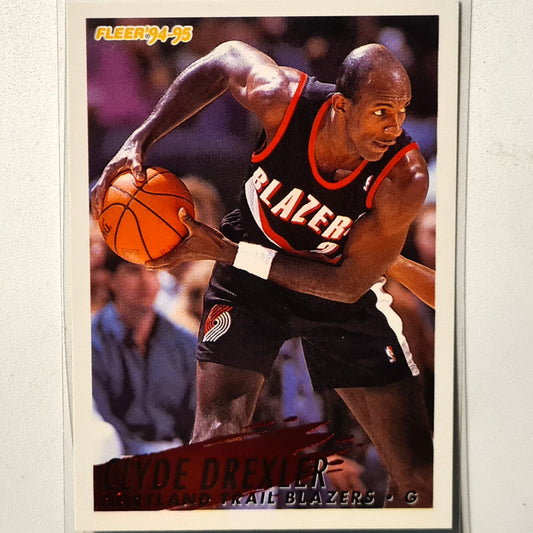 Clyde Drexler 1995 Fleer 94-95 #188 NBA Basketball Portland Trail Blazers Excellent