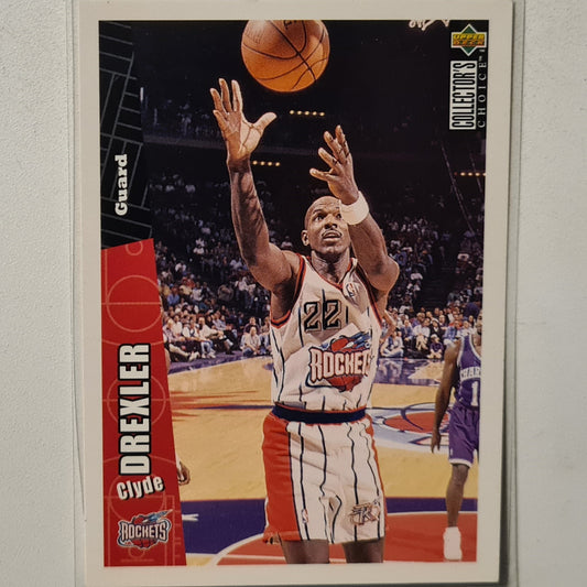 Clyde Drexler 1996 Upper-Deck collectors choice #249 NBA Basketball Houston Rockets Excellent