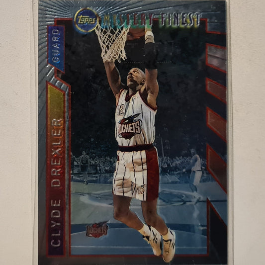 Clyde Drexler 1996 Topps Mystery Finest M13 NBA Basketball Houston Rockets excellent