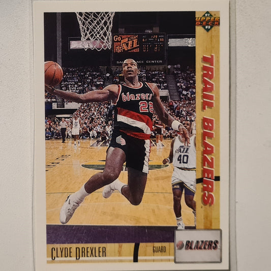 Clyde Drexler 1991 Upper-Deck #357 NBA Basketball Portland Trail Blazers Excellent