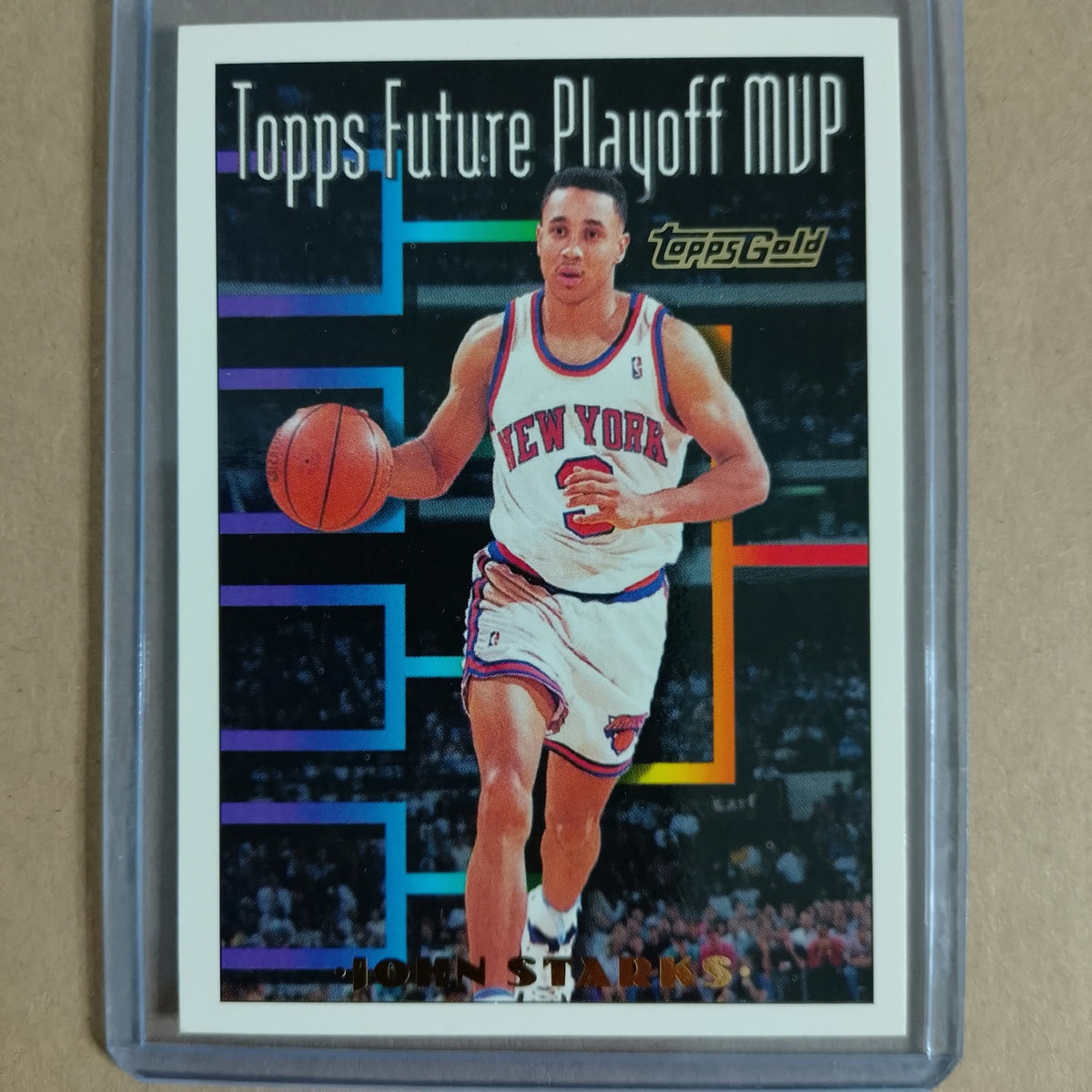 John Starks 1994 Topps Gold future MVP #208 NBA Basketball New York Knicks vgc+