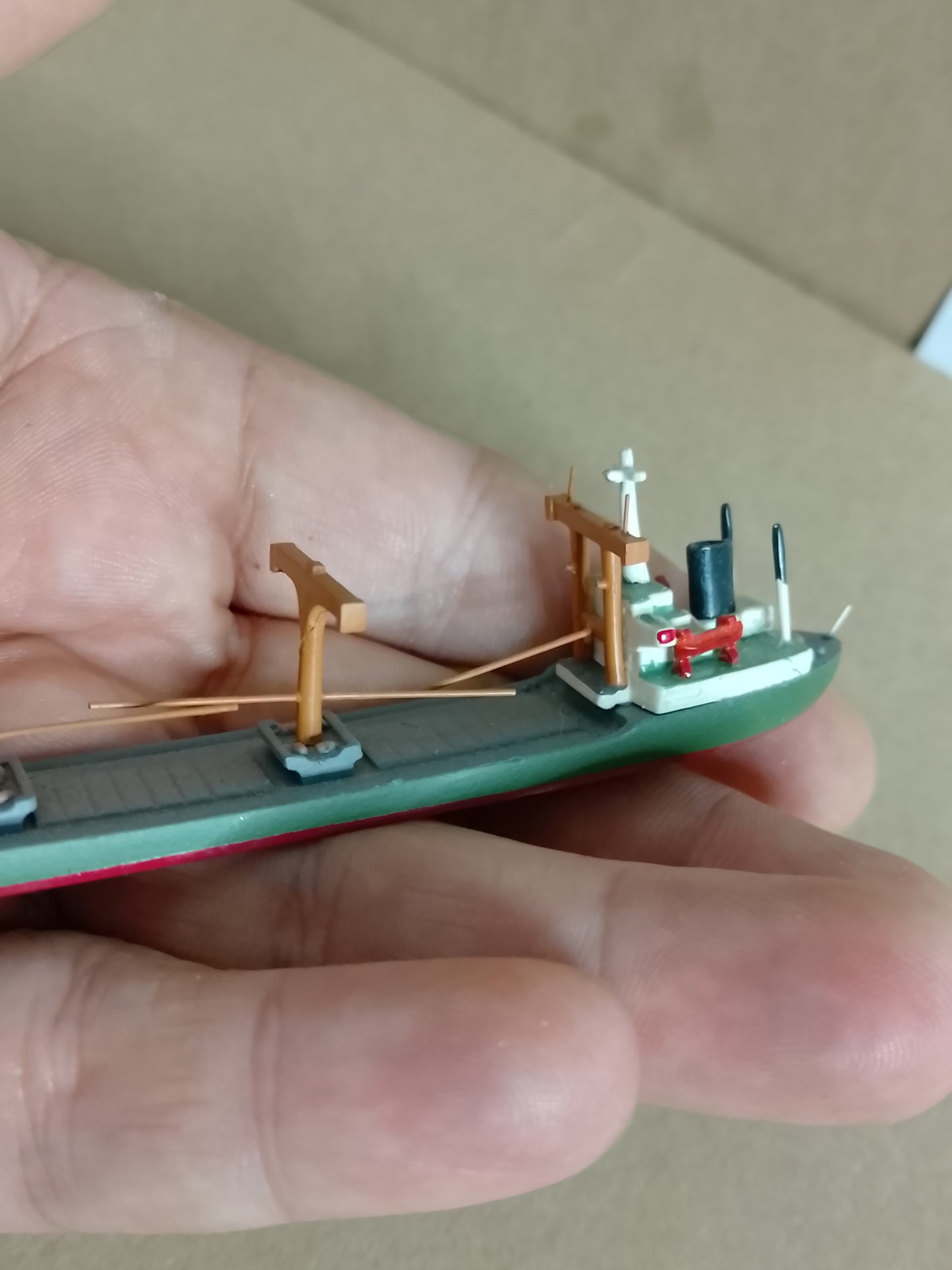 Hansa 1:1250 S-326  waterline white metal 1976 Raute Freighter ship model loose nice