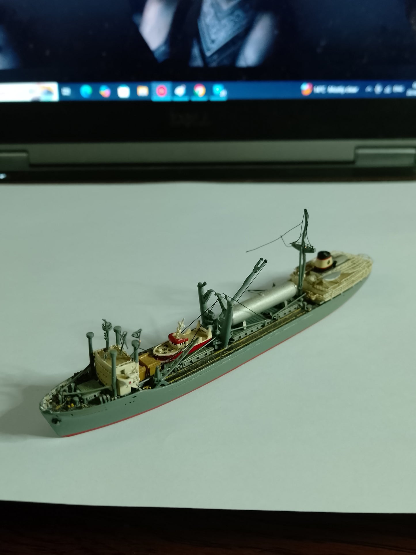 Carat 1:1250 080  waterline white metal 1962 Wildenfels German Freighter ship model loose nice rare