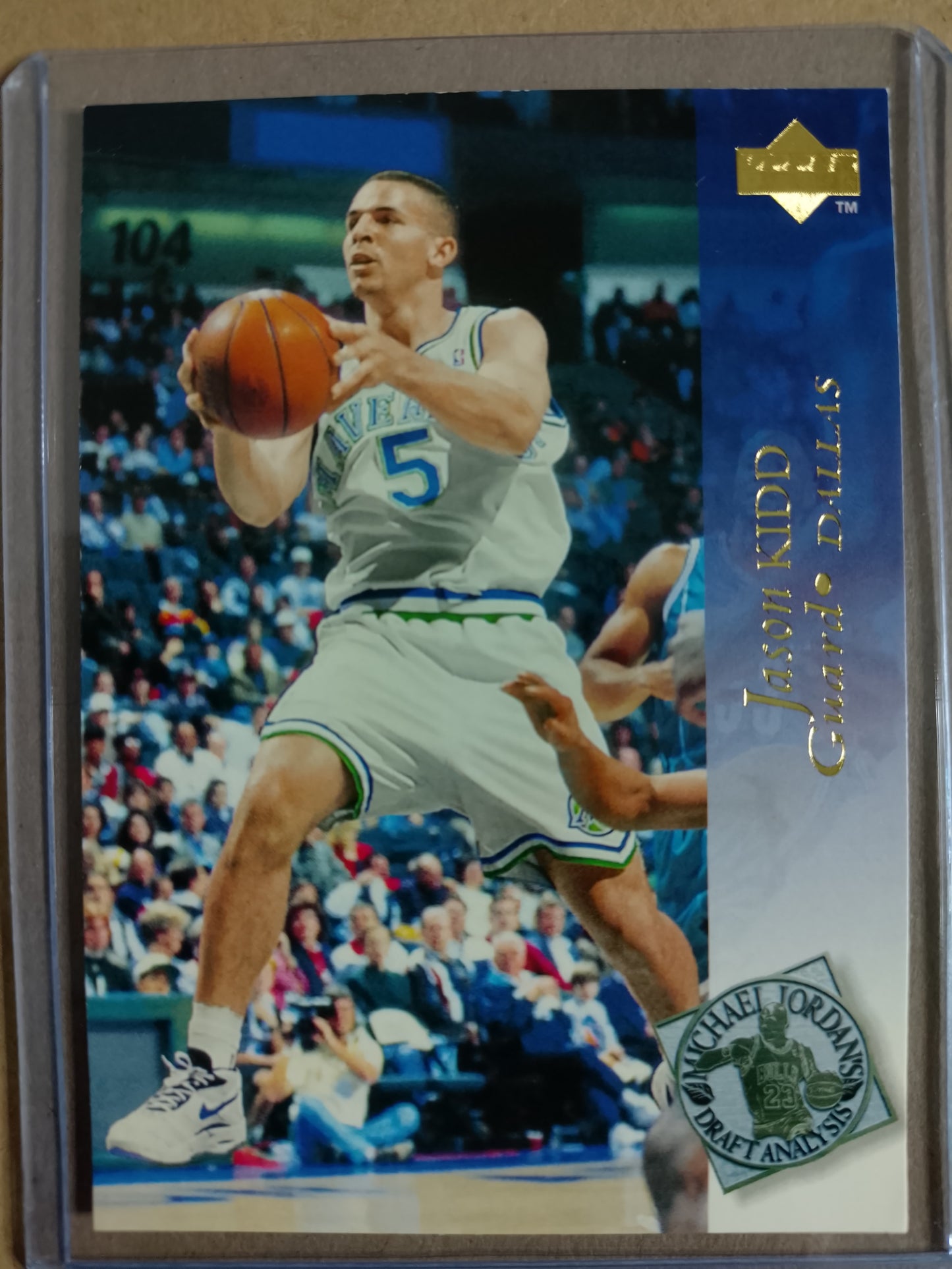 Jason Kidd 1995 Upper-Deck jordans draft analysis RC #186 NBA Basketball Dallas Mavericks VGC