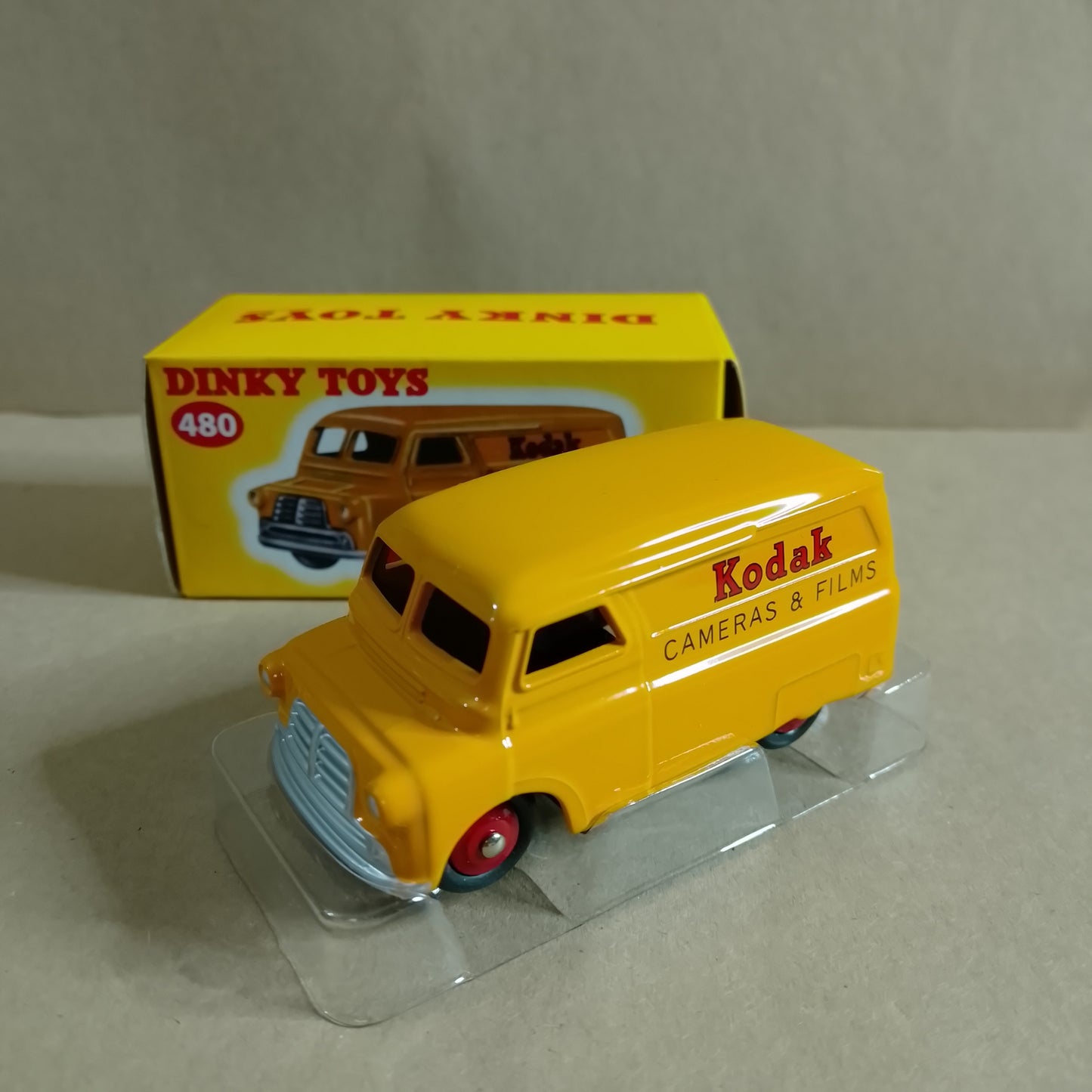 Dinky toys Atlas editions Norev collection #480 Bedford 10 cwt Van Kodak diecast model excellent