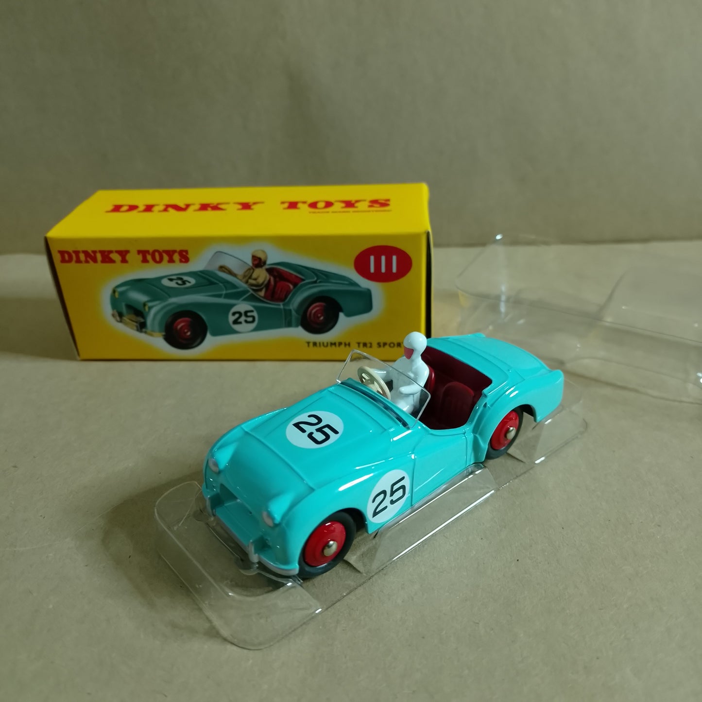 Dinky toys Atlas editions Norev collection #111 Triumph TR2 Sports diecast model excellent