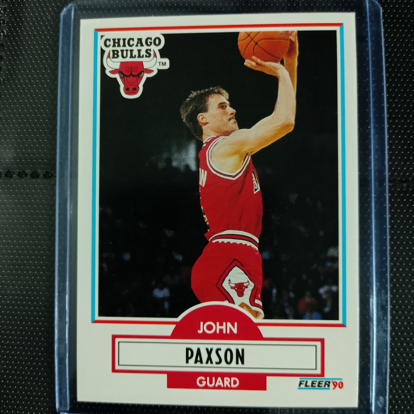 John Paxson 1990 Fleer 90 #28 NBA Basketball Chicago Bulls superb Sleeved