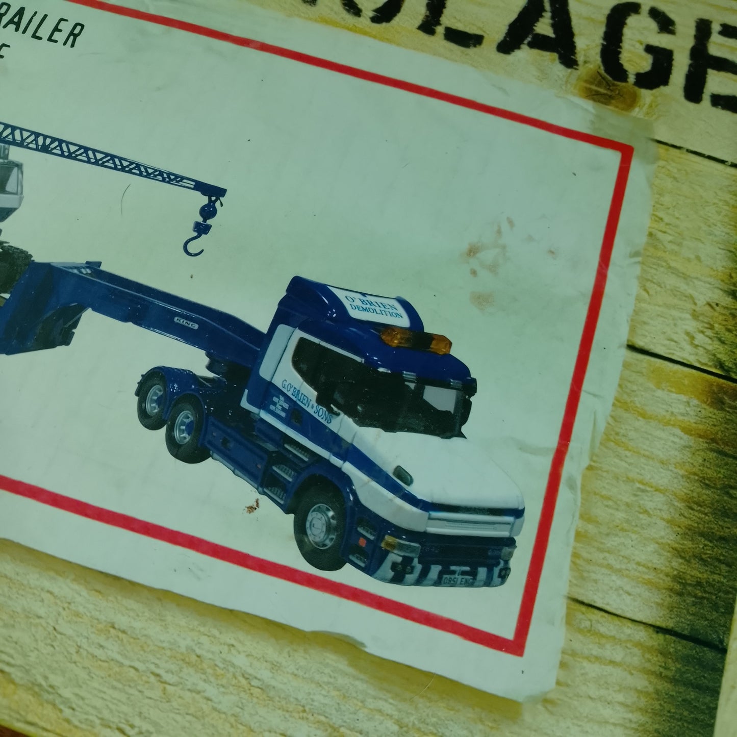 CC12818 Corgi 1:50 Scania T Cab king trailer with tower crane GO Brien & Sons Heavy Haulage
